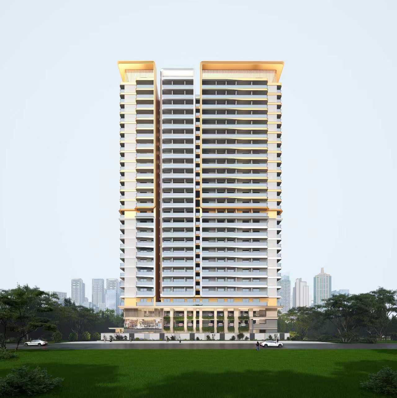 25-story luxury apartment tower Luna Oak Residency on Kilungu Road, Kilimani, Nairobi.