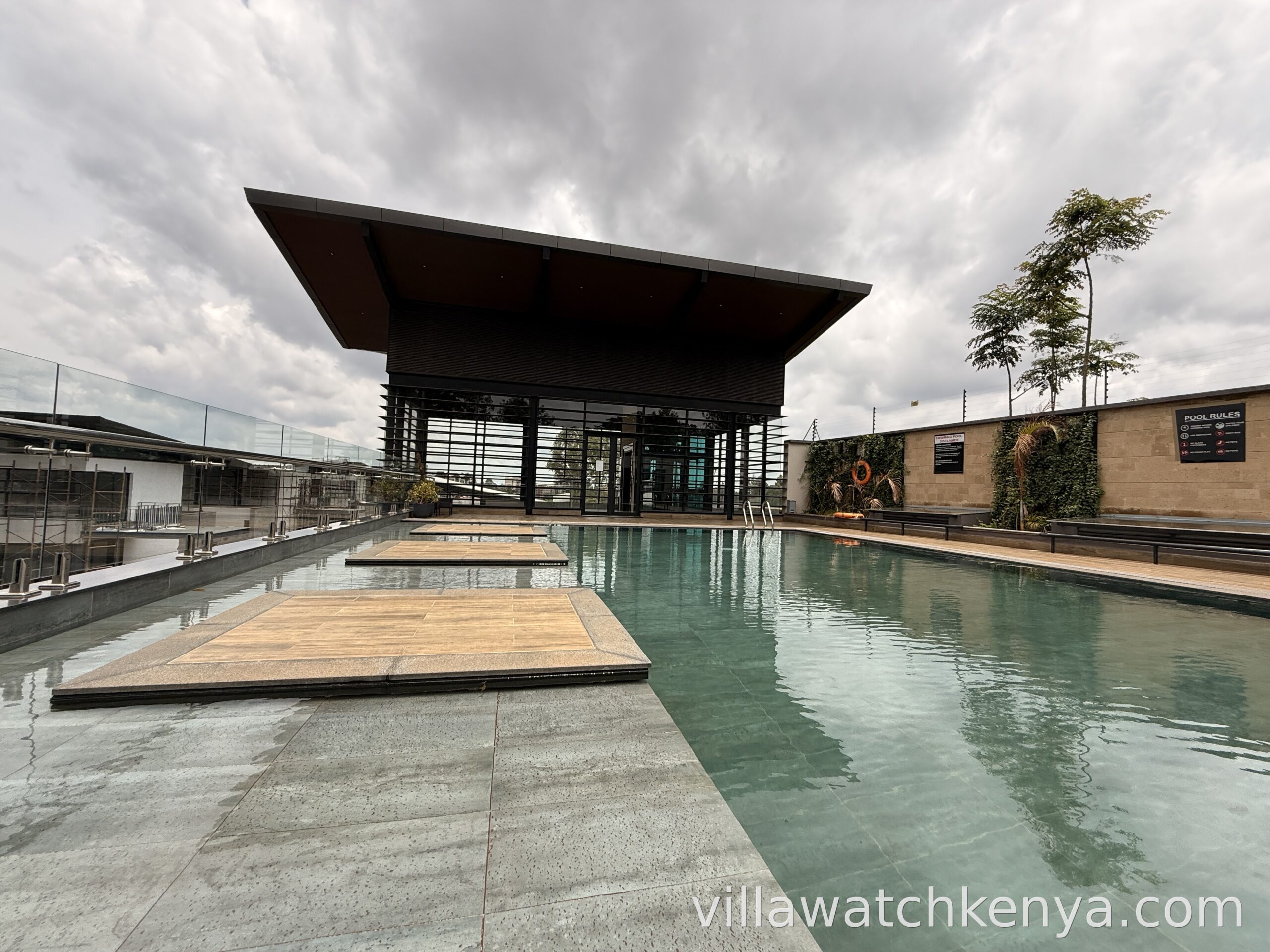 club house withing swimming pool at ineza estate