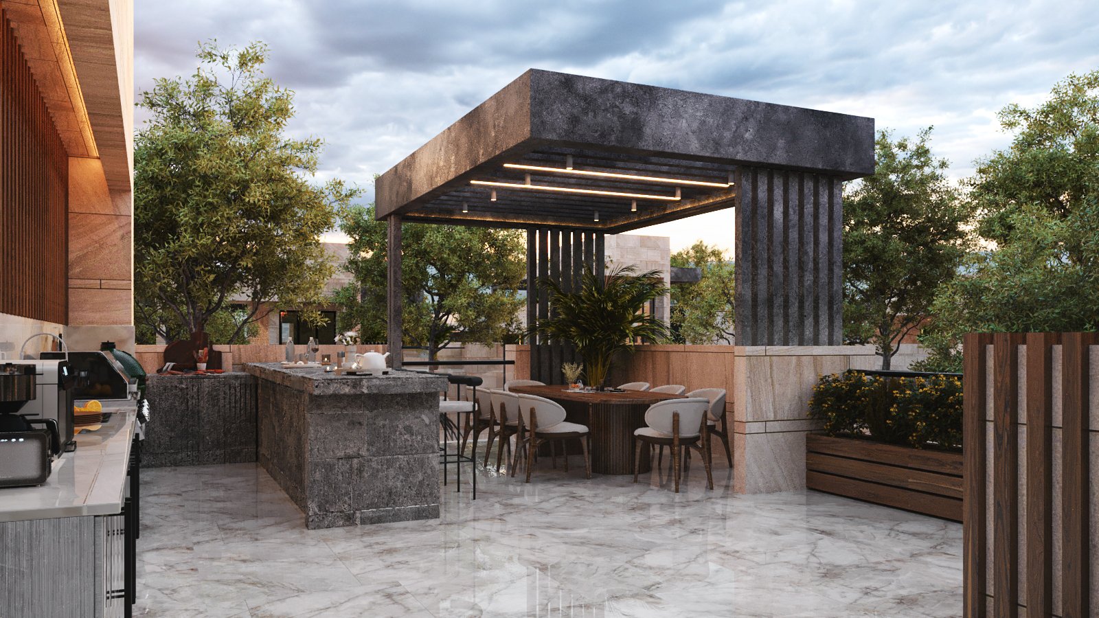 Luxury rooftop terrace with 198 SQM of entertainment space in Karen.