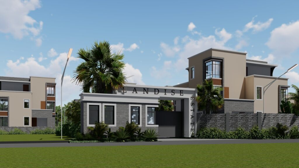Prestigious gated community entrance along the new Karen to Olkeri road