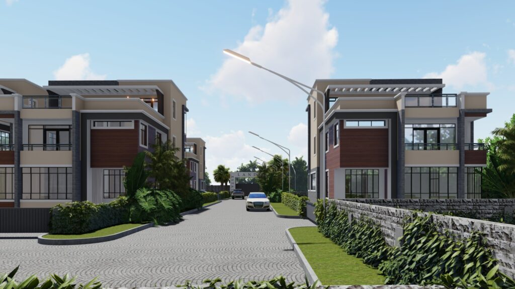 Secure Gated Entrance of Exclusive 15 Unit Townhouse Estate on Karen Olkeri Road