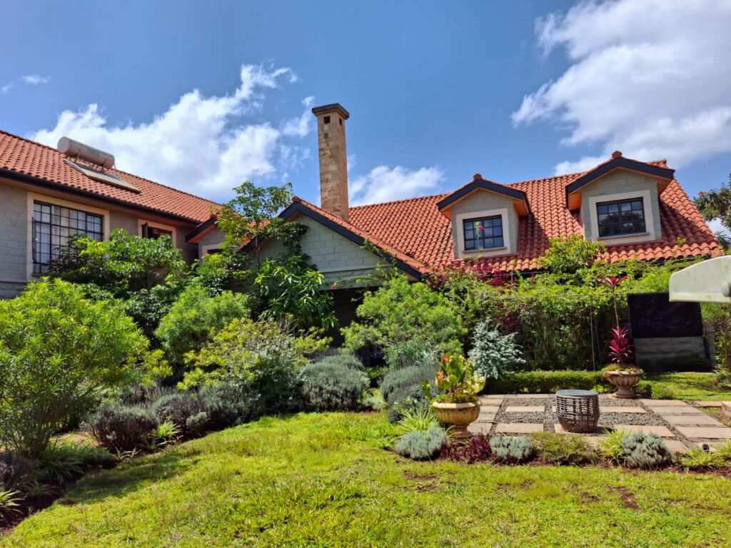 Exterior view of all en-suite bungalow on half acre in Karen gated estate