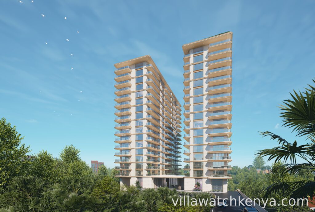 Golden Hill Apartments Westlands Nairobi glowing city lights view at night from balcony