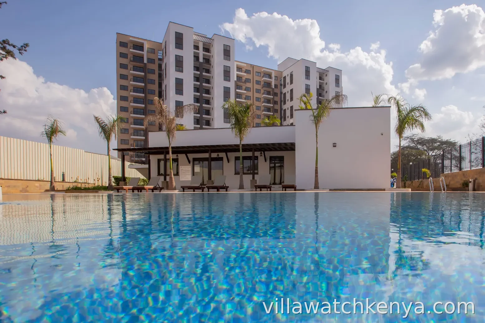 Modern residential buildings at Mivida Garden Estate in Garden City, Nairobi.