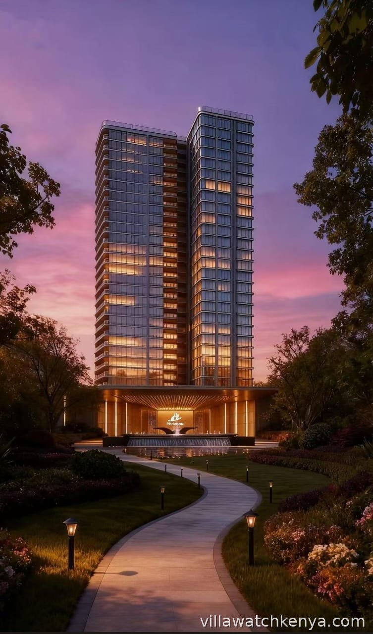 Modern facade of MIC Garden luxury apartments in Kileleshwa, Nairobi – contemporary residential development.