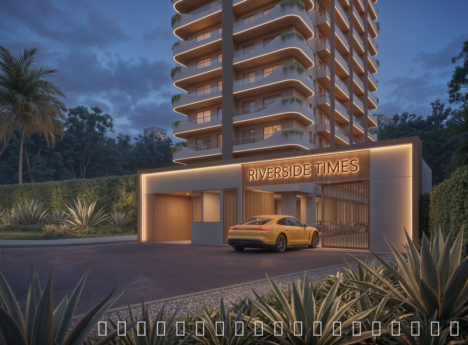 Modern facade of Riverside Times Apartments in the prestigious Riverside area, Nairobi.