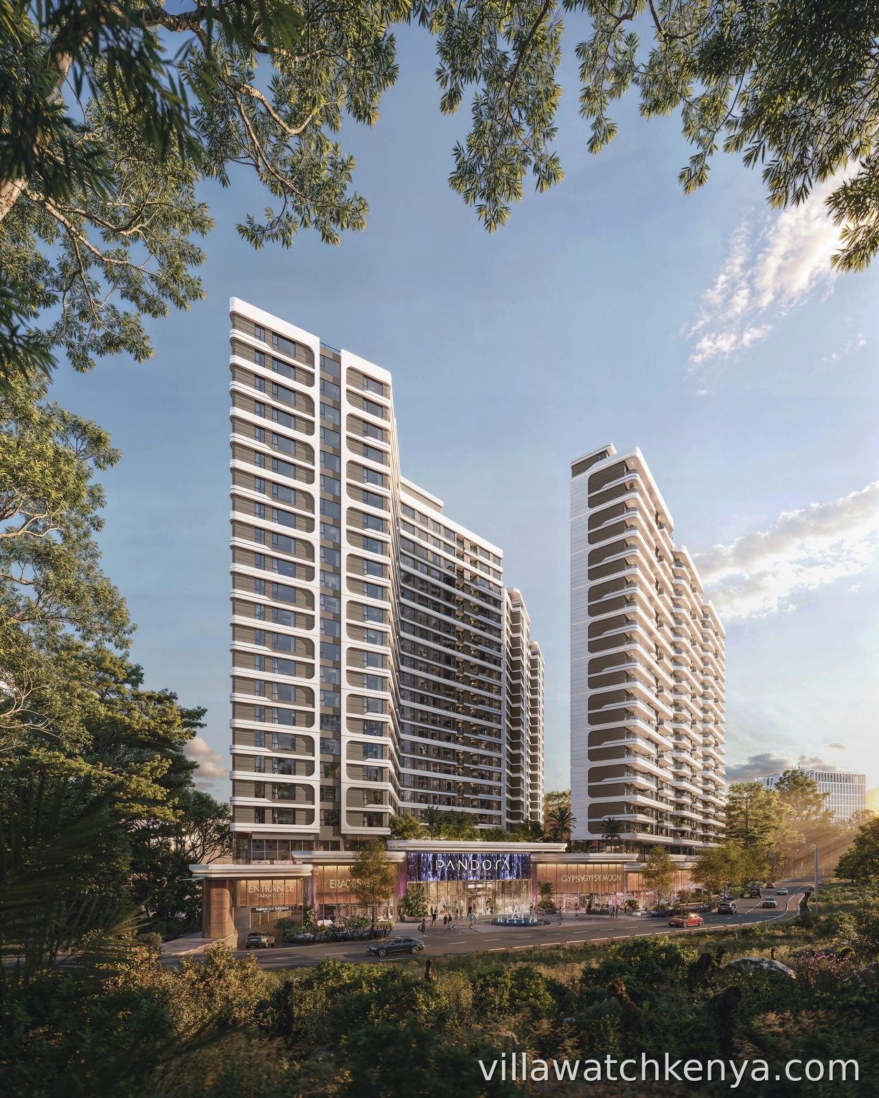 Integrated shopping mall at Pandora Apartments Westlands