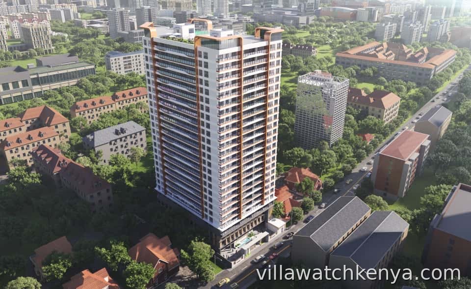 Private balcony with city views from Luster Arbor Kileleshwa