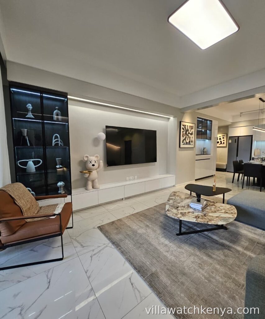 Bright and spacious living area with balcony in ILU Green Homes apartments
