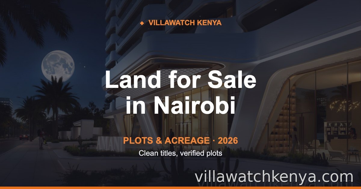 Land for Sale in Nairobi: Plots & Acreage (2026 Prices)