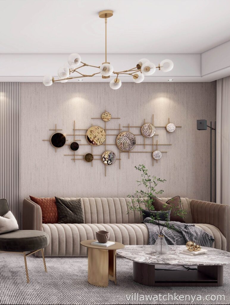 Amto View apartment luxury living room, Westlands